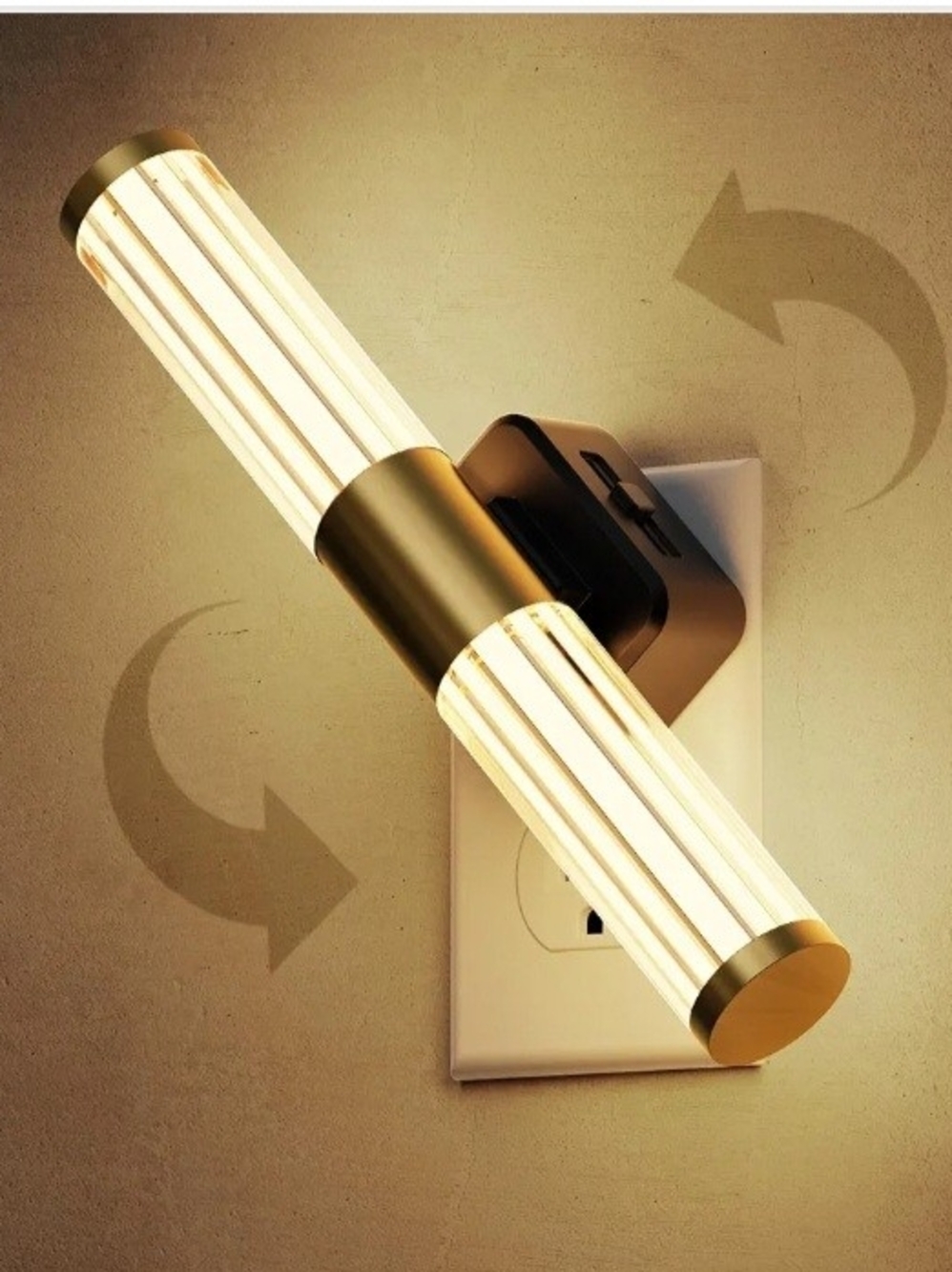 NEW LOHAS LED Rotating Plug-In Night Light Dimmable Auto Sensor